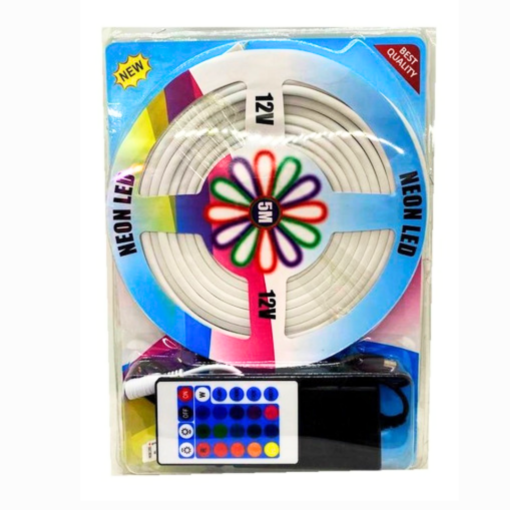 TIRA NEON RGB 5M C/ CONTROL 12V